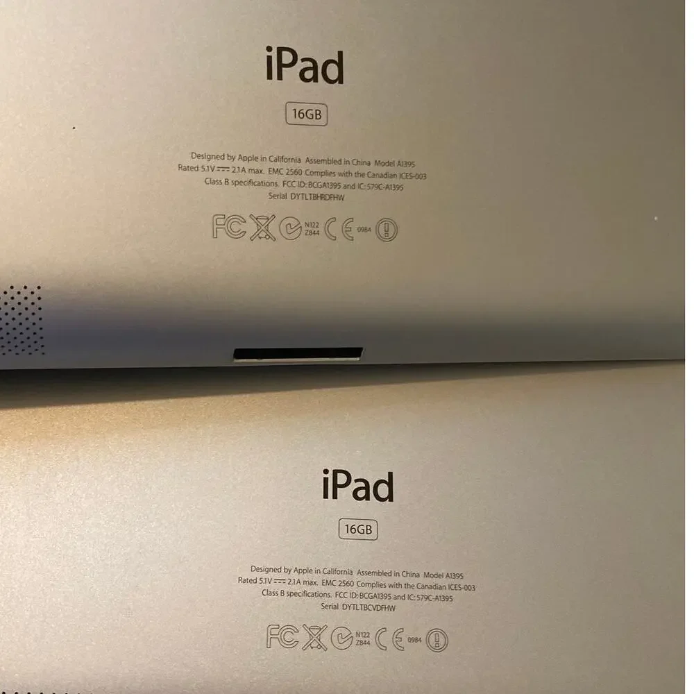 TWO Apple iPad Series 2 - 16GB - Model A1395 Black NO Chargers Working